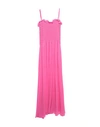 Space Style Concept Long Dress In Fuchsia