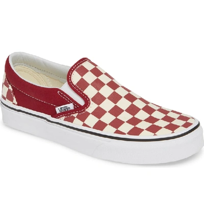 Vans Classic Slip-on Sneaker In Rumba Red/ True White