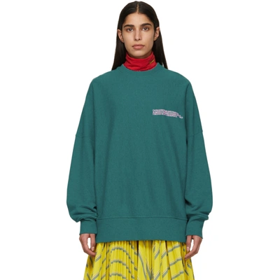Calvin Klein 205w39nyc Green Oversized Sweatshirt