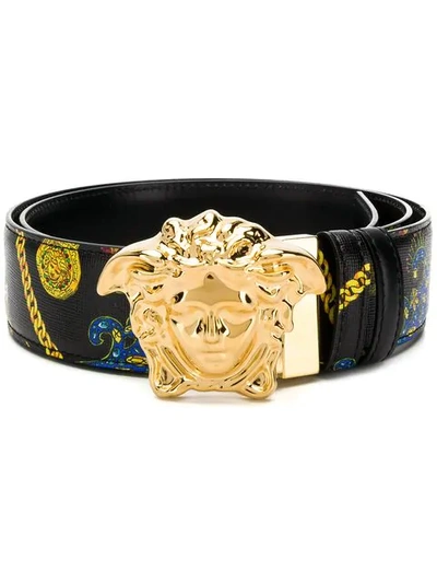 Versace Medusa Head Belt - 黑色 In Black