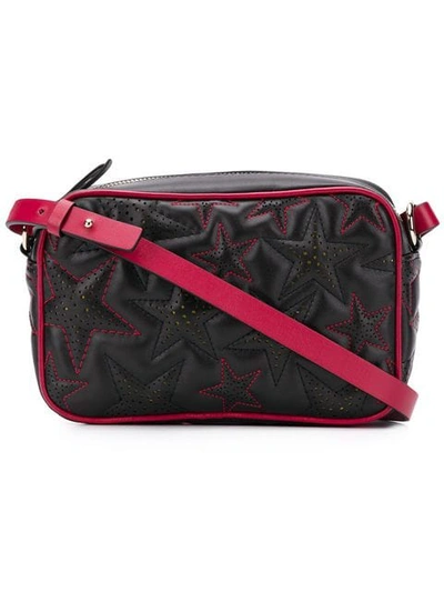 Red Valentino Perforated Stars Crossbody Bag In Black