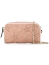 Red Valentino Perforated Stars Crossbody Bag In Neutrals