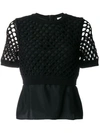 Kenzo Layered Knitted Top In Black