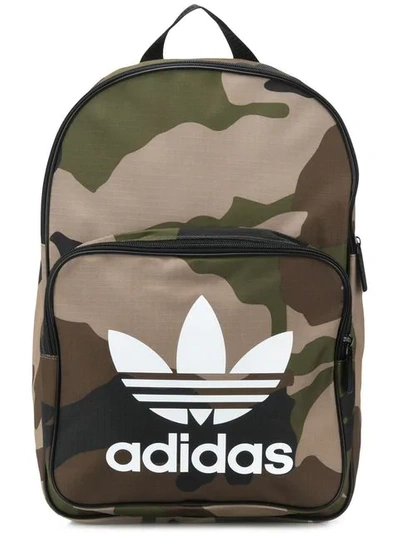 Adidas Originals Trefoil Camouflage Backpack In Green | ModeSens