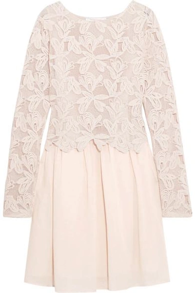See By Chloé Guipure Lace And Cotton Mini Dress