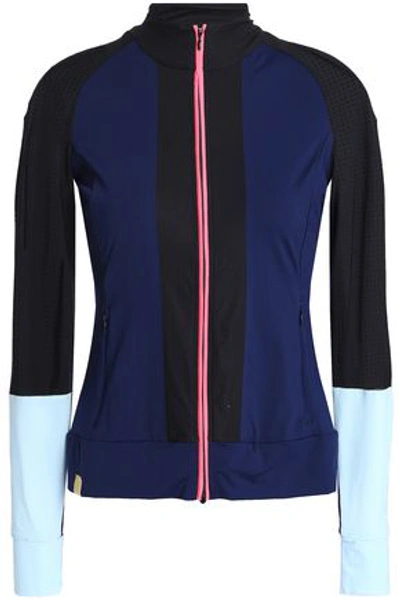 Monreal London Woman Laser-cut Stretch Jacket Navy