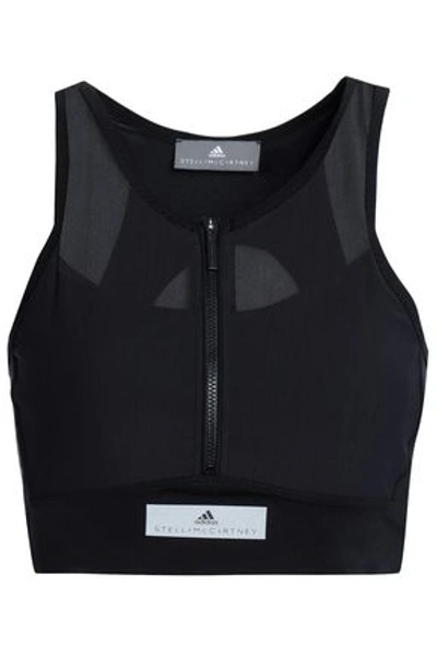 Adidas By Stella Mccartney Woman Cutout Stretch Sports Bra Black