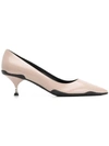 Prada Women's Leather Pumps Court Shoes High Heel'opanca In Pink