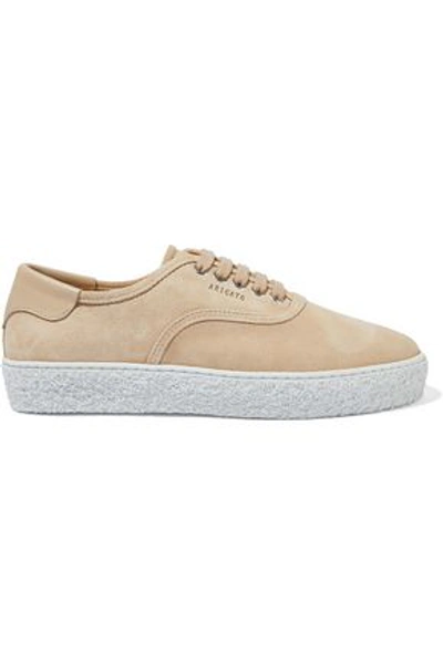 Axel Arigato Woman Leather-trimmed Suede Sneakers Sand
