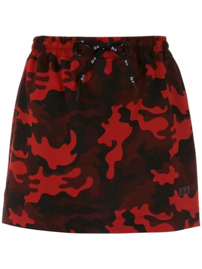 Àlg Camouflage Print Skirt In Red