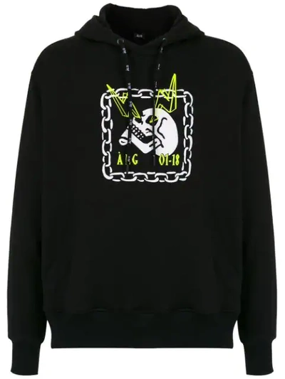 Àlg Printed Hoddie In Black