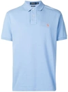 Polo Ralph Lauren Logo Embroidered Polo Shirt In Blue