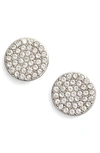 Kate Spade Shine On Stud Earrings In Silver/ Clear