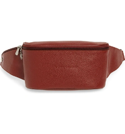 Longchamp Le Foulonne Leather Belt Bag - Brown In Chestnut