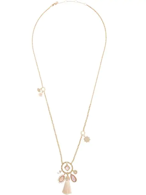 Marchesa Notte Tassel Gemstone Necklace In Multi | ModeSens
