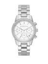 Michael Kors Women's Chronograph Ritz Stainless Steel Bracelet Watch 37mm Mk6428/mk6357/mk6356 In Silver,silver