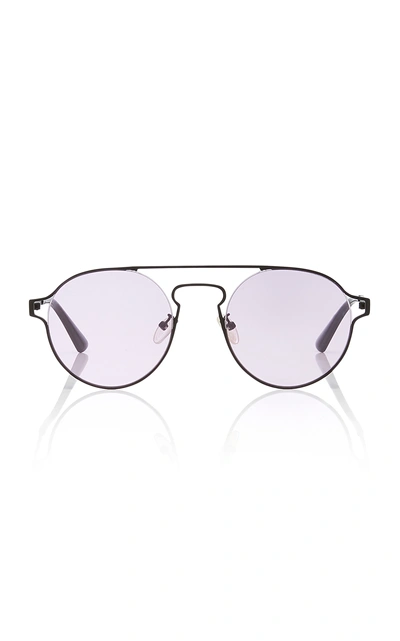 Mcq By Alexander Mcqueen Round-frame Metal Sunglasses In Purple