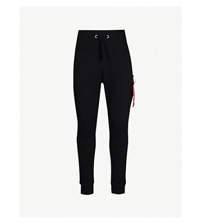 Alpha Industries Skinny Cotton-jersey Jogging Bottoms In Black