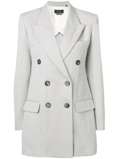 Isabel Marant Kleigh Cotton And Linen Blazer In Grey
