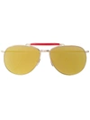 Thom Browne Mirrored Aviator-style Sunglasses In Metallic