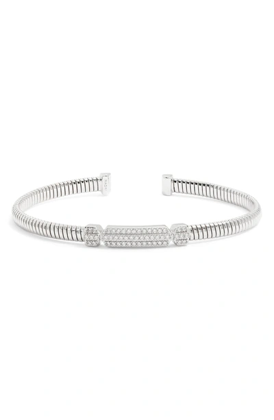 Nadri Pave Flex Cuff In Silver