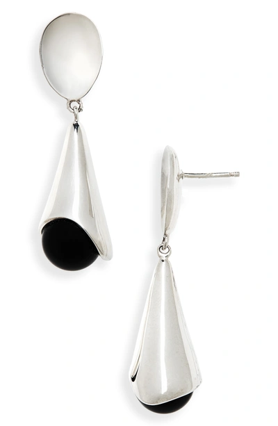 Sophie Buhai Anna Onyx Earrings In Sterling Silver