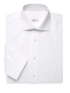 Brioni Classic-fit Cotton Stripe Shirt In White
