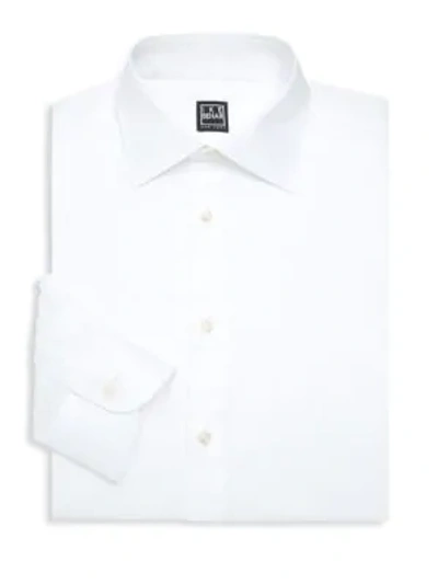 Ike Behar William Cotton Dress Shirt In White