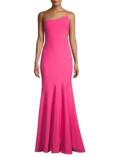 Likely Fina One-shoulder Gown In Fuchsia