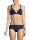 Stella Mccartney Betty Twinkling Soft Cup Triangle Bra In Navy