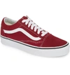 Vans Old Skool Sneaker In Rumba Red/ True White