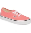 Vans 'authentic' Sneaker In Strawberry Pink/ True White