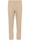 P.a.r.o.s.h Cropped Trousers In Neutrals