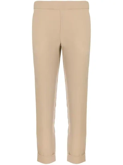 P.a.r.o.s.h Cropped Trousers In Neutrals