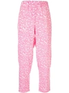 Marni Cropped Tapered Trousers In Pink