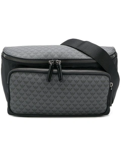 Emporio Armani Logo Print Bum Bag In Grey | ModeSens