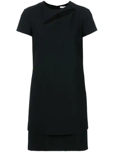 Versace Cutout Stretch Cady Dress In Black