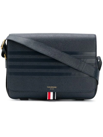 Thom Browne 4-bar Reporter Bag In Blue