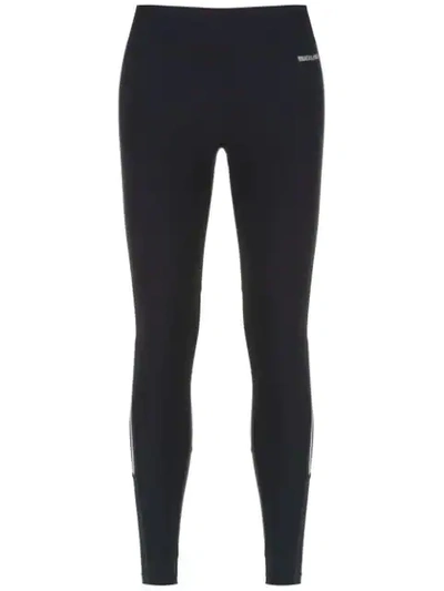 Track & Field Action Legging With Cut Details In Black