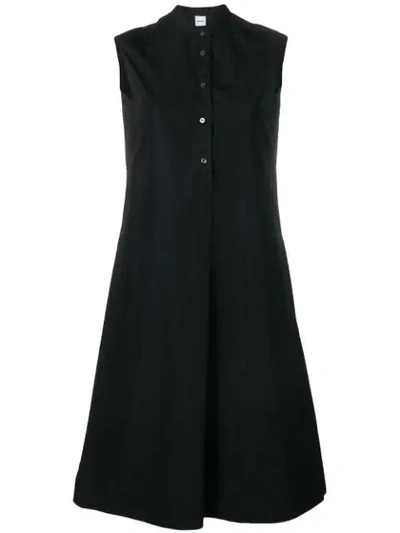 Aspesi Midi Shirt Dress In Black