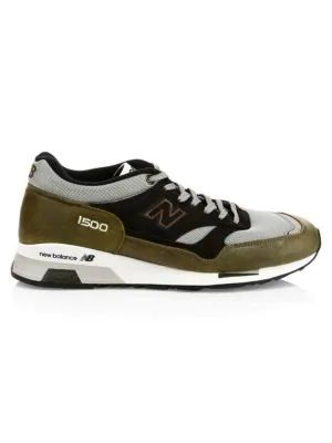 New Balance Men's 1500 Made In Uk Leather Sneakers In Green Black | ModeSens