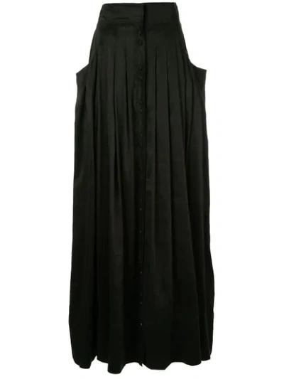 Aje Pleated Full Skirt In Black