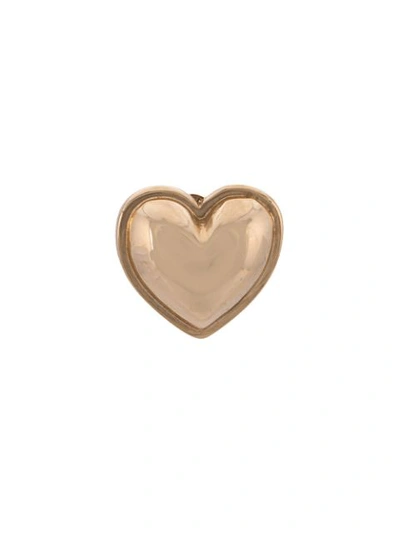 Alison Lou 14kt Yellow Gold Heart Stud In 金色