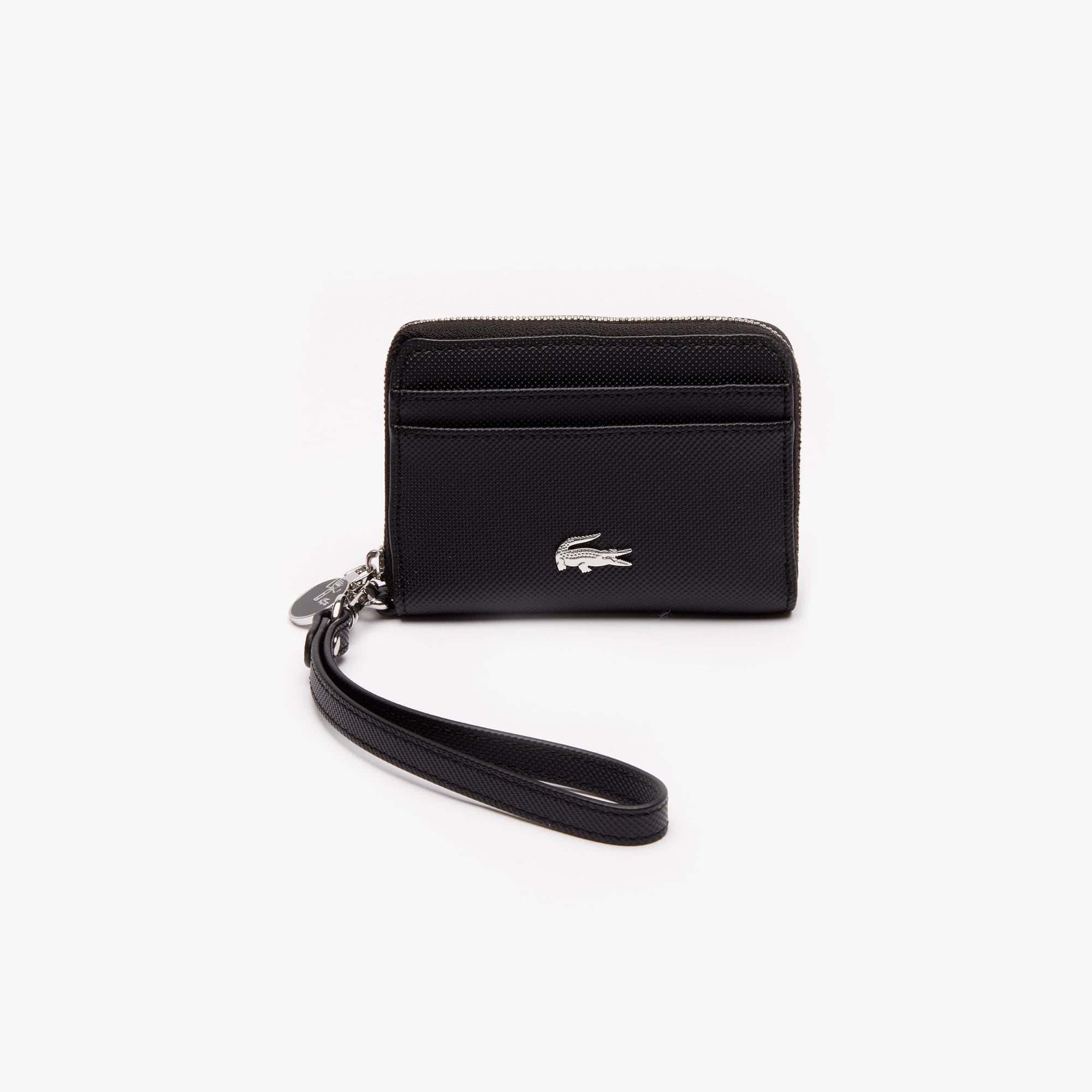 Lacoste Women's Daily Classic Small Coated Canvas Wallet In Black