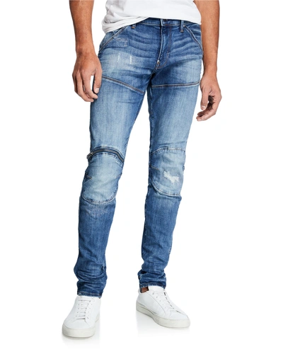 G-star Men's Zip Knee Skinny Denim Jeans In Blue