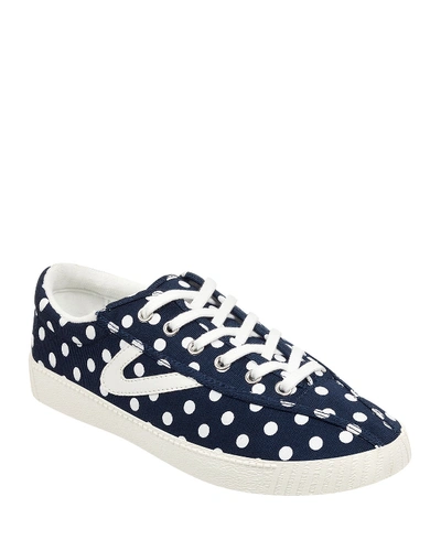 Tretorn Nylite Plus Jacquard Low-top Sneakers In Blue/white