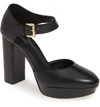Michael Michael Kors Women's Sierra Chunky-heeled Platform Pumps In Black Vachetta Leather