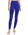 Alo Yoga Flocked Moto Leggings In Sapphire