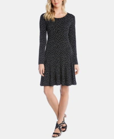 Karen Kane Dakota Dot Jersey A-line Dress In Dot Print