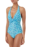 Melissa Odabash Zanzibar One-piece Swimsuit In Blue Leaf